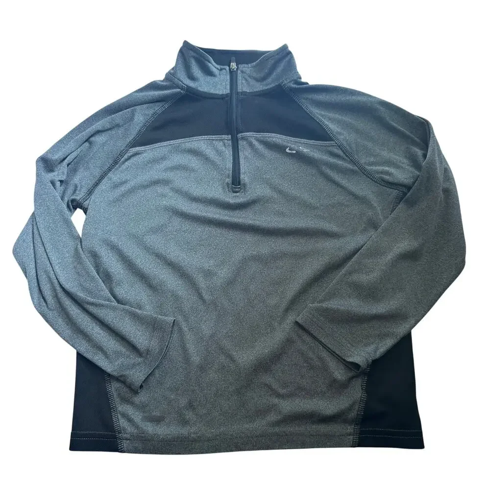 Champion Black & Gray 1/4 Zip Athletic Top - Size 6/7